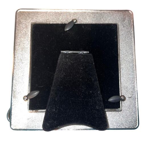 Ashleigh Manor 3.5 x 3.5 enamel rhinestone baby shoe kickstand picture frame - Picture 3 of 8